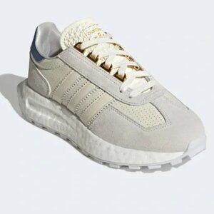 ADIDAS mens RETROPY E5 sneaker SHOE gray CREAM gold BOOST MIDSOLE retro SIZE 9.5